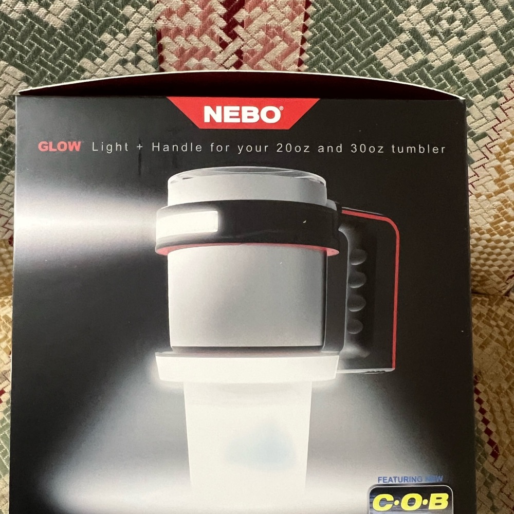 COPY - New in box, Nebo Glow Light & Handle. Fits 20oz and 30oz tumblers.